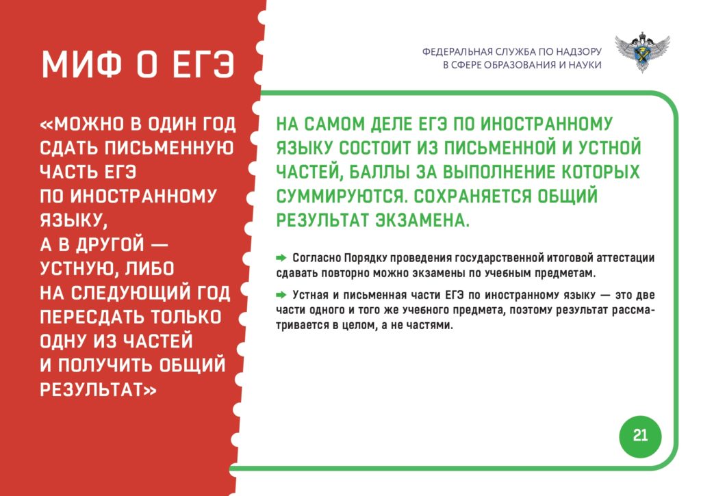 Мифы о ЕГЭ