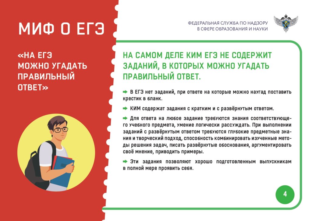 Мифы о ЕГЭ