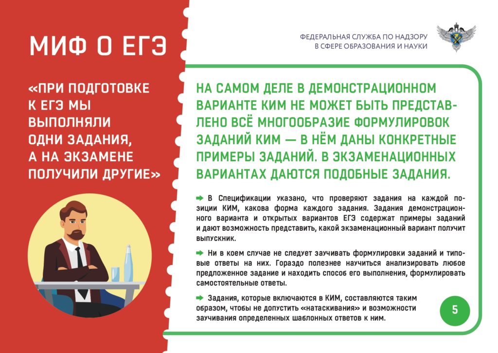 Мифы о ЕГЭ